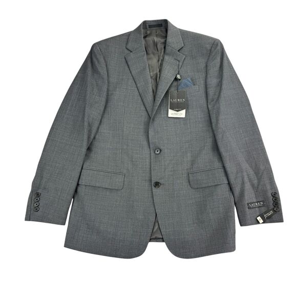 Lauren Ralph Lauren Mens UltraFlex Lattimore Classic Fit Suit Jacket Gray 40L